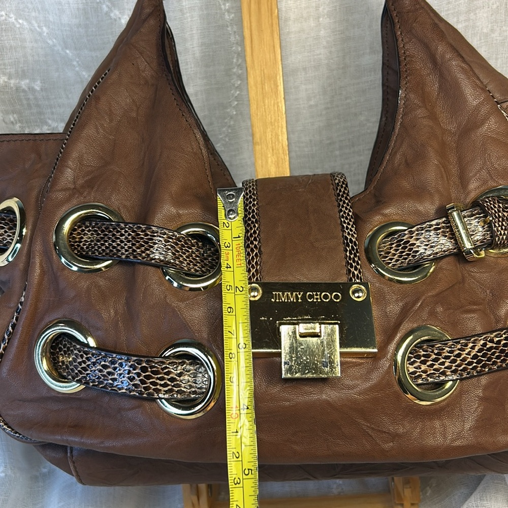 Jimmy Choo buttery soft glove leather with snake strap - Picture 5 of 16